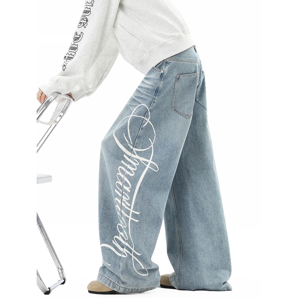 Quần Jean Nam TIANLESIWEI - Phong Cách Retro Mỹ, Dáng Rộng Đơn Giản, Lấy Cảm Hứng Từ Nhật Bản | BigBuy360 - bigbuy360.vn