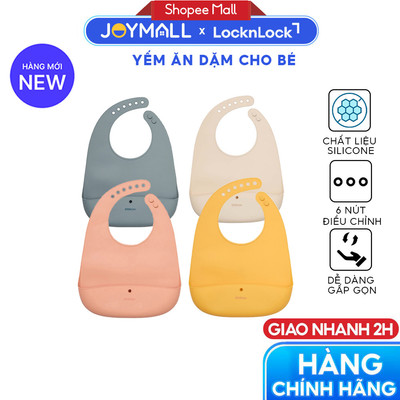 Yếm Ăn Dặm Cho Bé LocknLock Little Luv Silicone Feeding LBB430, Hàng Chính Hãng - JoyMall