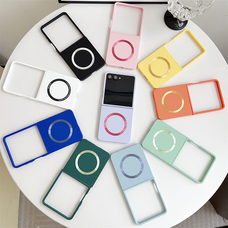 Thẩm Mỹ Đơn Giản Cho Samsung Galaxy Z Flip 7 Ốp Lưng Ins Anti-DROP Hồng Z Flip7 Flip Z7 Ốp Lưng Điện