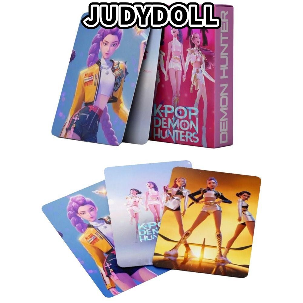 JUDYDOLL 55 Chiếc Thẻ Thợ Săn Quỷ Kpop, Huntrix Grril Anime Rumi Mira Zoe Lomo Thẻ Ảnh, HD Hoạt Hình