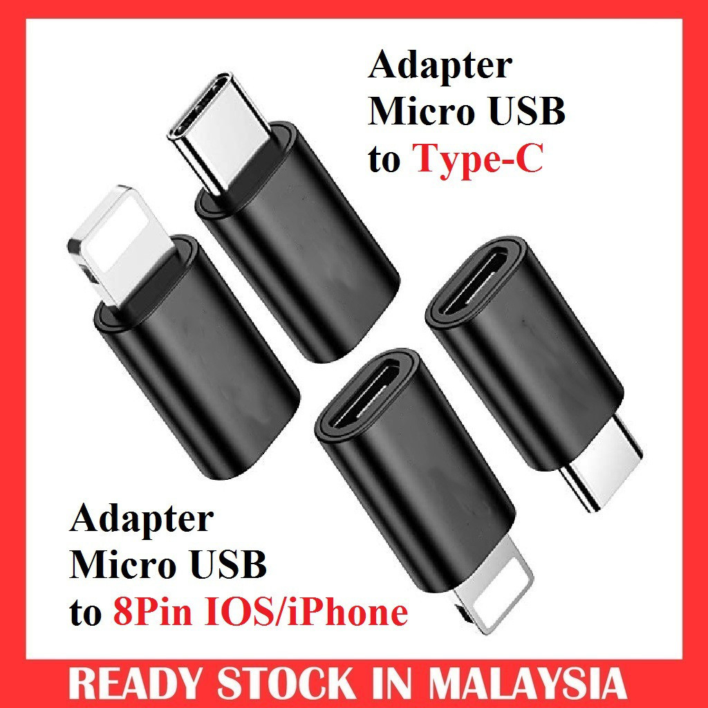 Bộ chuyển đổi Micro USB sang iOS / Type-C Sạc nhanh / Truyền dữ liệu / Nhẹ (Android sang iPhone iOS 