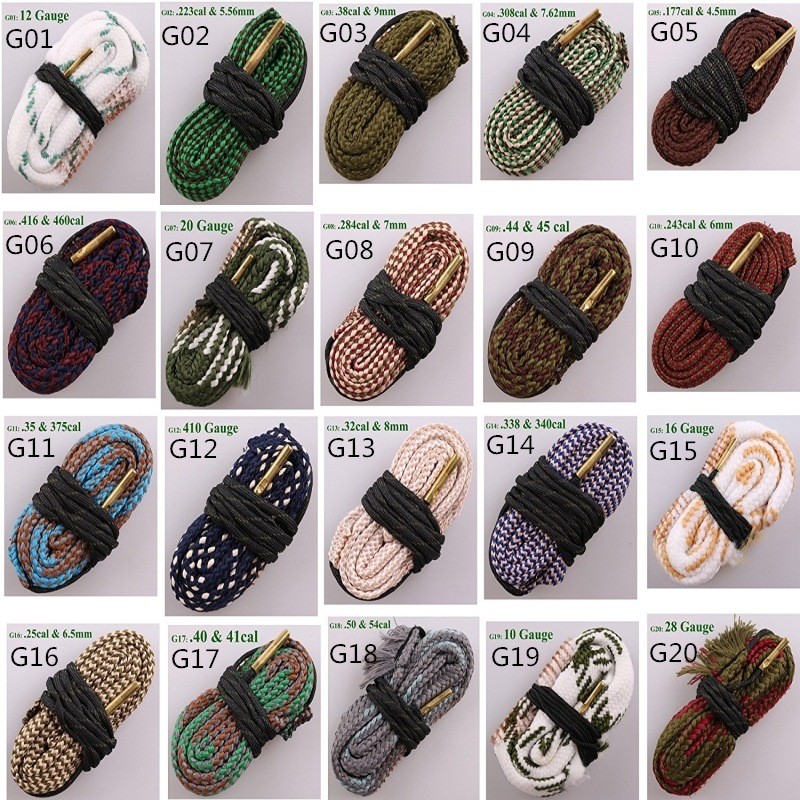 Spot Goods#Various Specifications of Gun Straps12GA/5.56MM/7.62MM/9MM Cleaning Cotton Brush Gun Barr