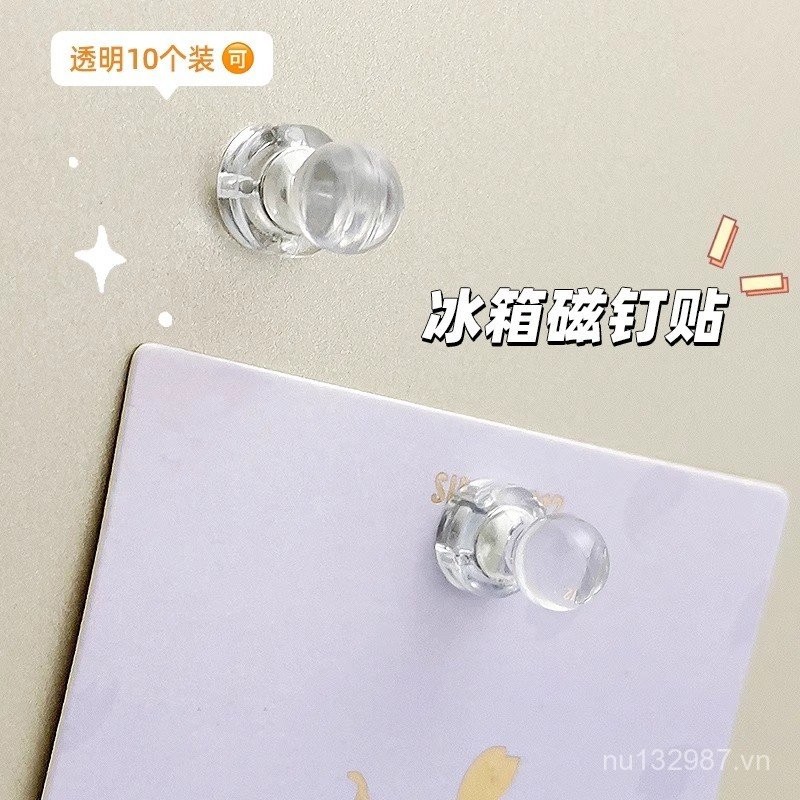 Nhãn dán tủ lạnh từ tính Lõi từ tính Ảnh Hút móng tay Nhãn dán trang trí Móng tay từ tính Kẹp đẩy tr