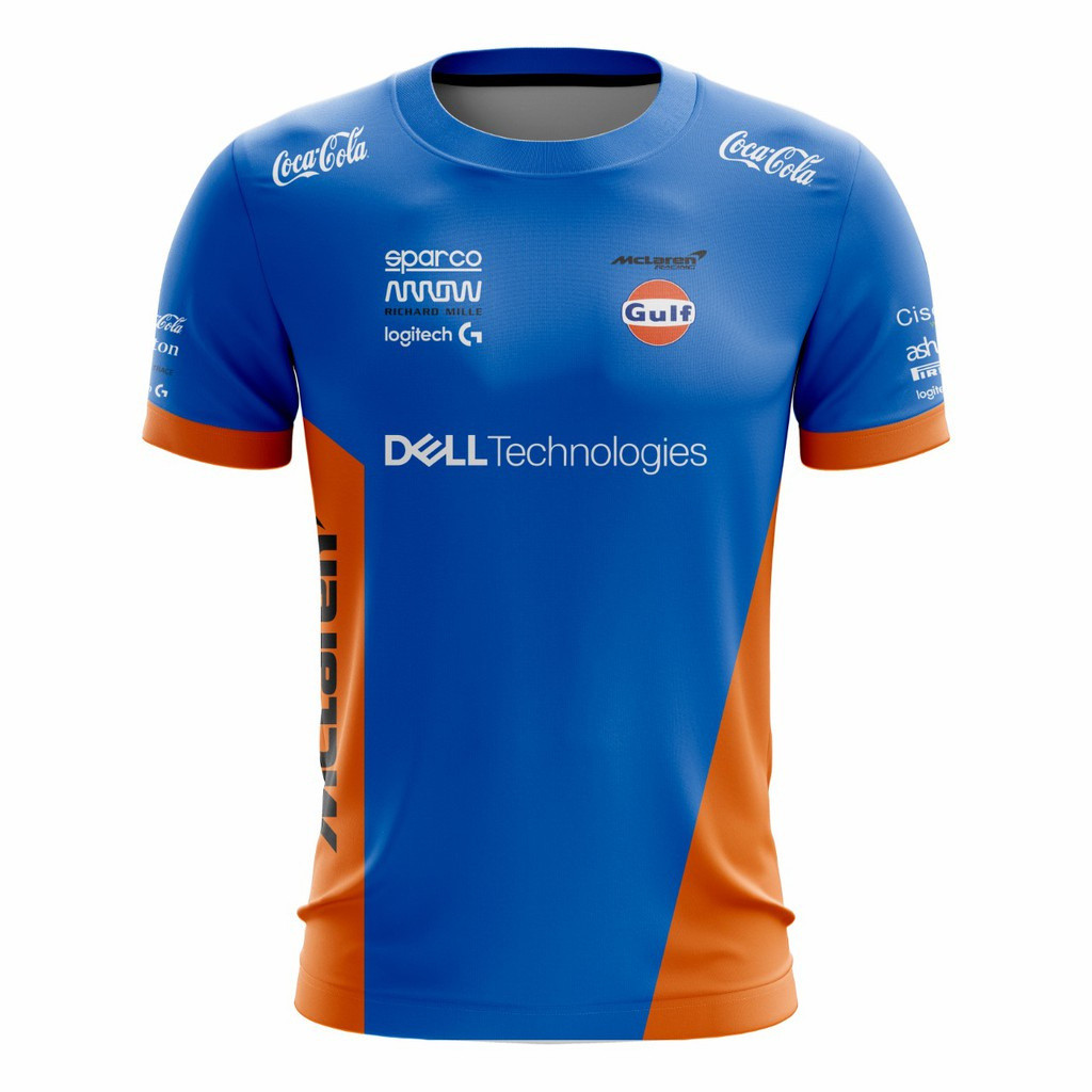 McLaren Formula One team Áo thun nam tay ngắn khô nhanh logo ô tô quần áo mùa hè mới