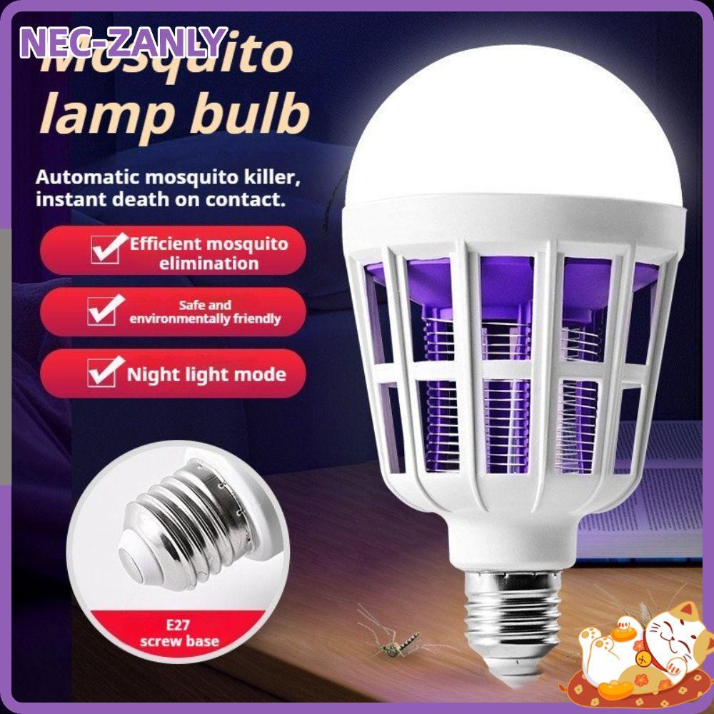 Đèn đuổi muỗi NEC-ZANLY, có giá đỡ đèn Bóng đèn diệt muỗi LED 2 trong 1, Tiết kiệm năng lượng bền bỉ
