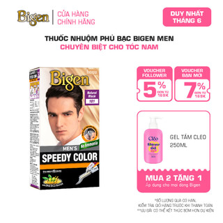 Thuốc nhuộm tóc phủ bạc nam tại nhà bigen men - phủ bạc thảo dược, dưỡng tóc mềm mượt 80ml