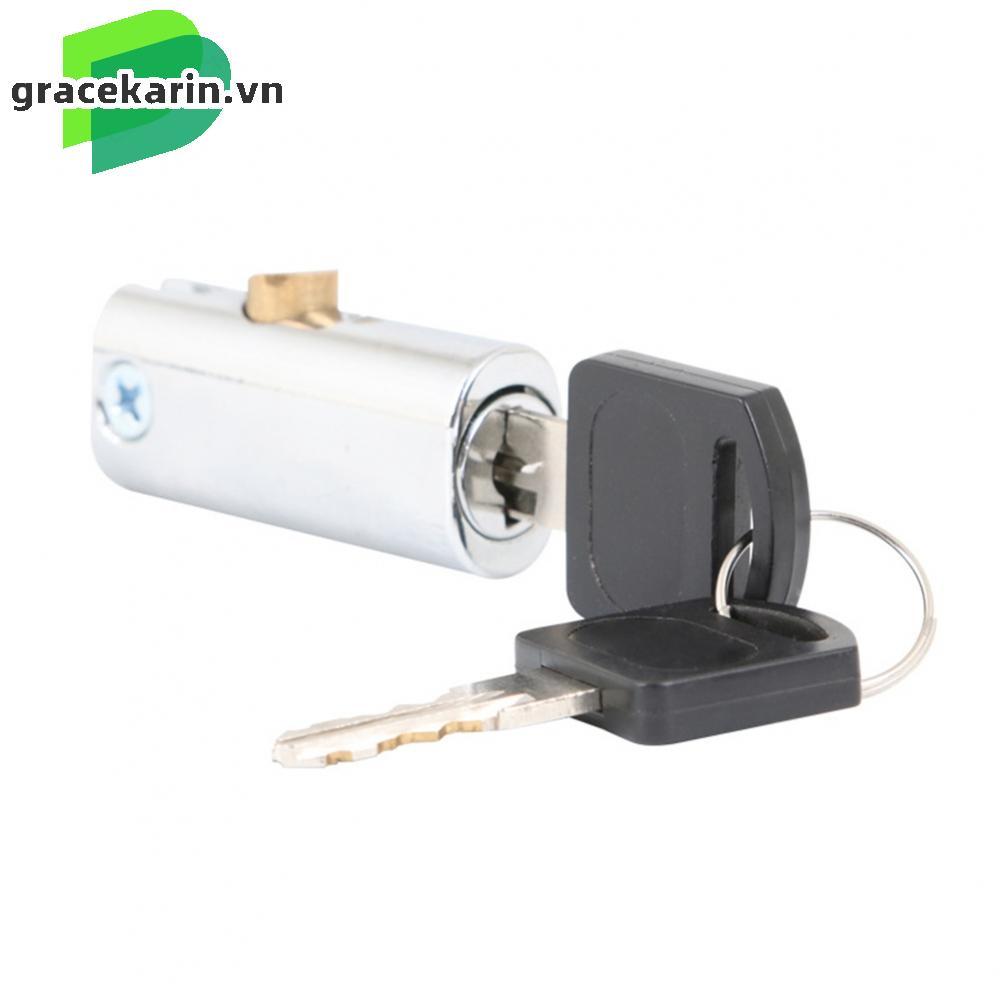 Cabinets Lock With 2 Keys Door Catch Fridge Office Desk Lock Reliable Silver