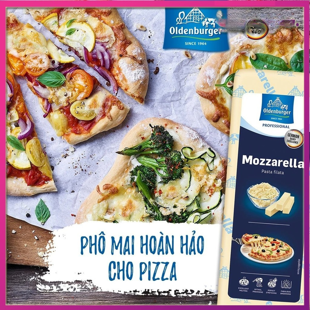 [ PHÔ MAI NGUYÊN KHỐI 2,5KG ] PHÔ MAI MOZARELLA HẢO HẠNG - Cheese Mozzarella Làm Phô Mai Que, Pizza,