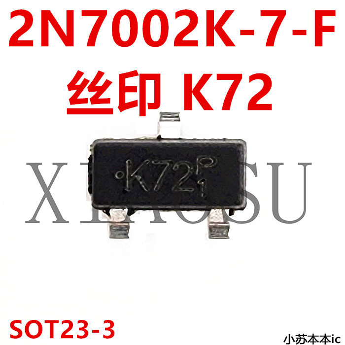 Thương Hiệu Mới 2N7002 2N7002K-7-F In Lụa K72 Miếng Dán Triode SOT23-3 3 Chân
