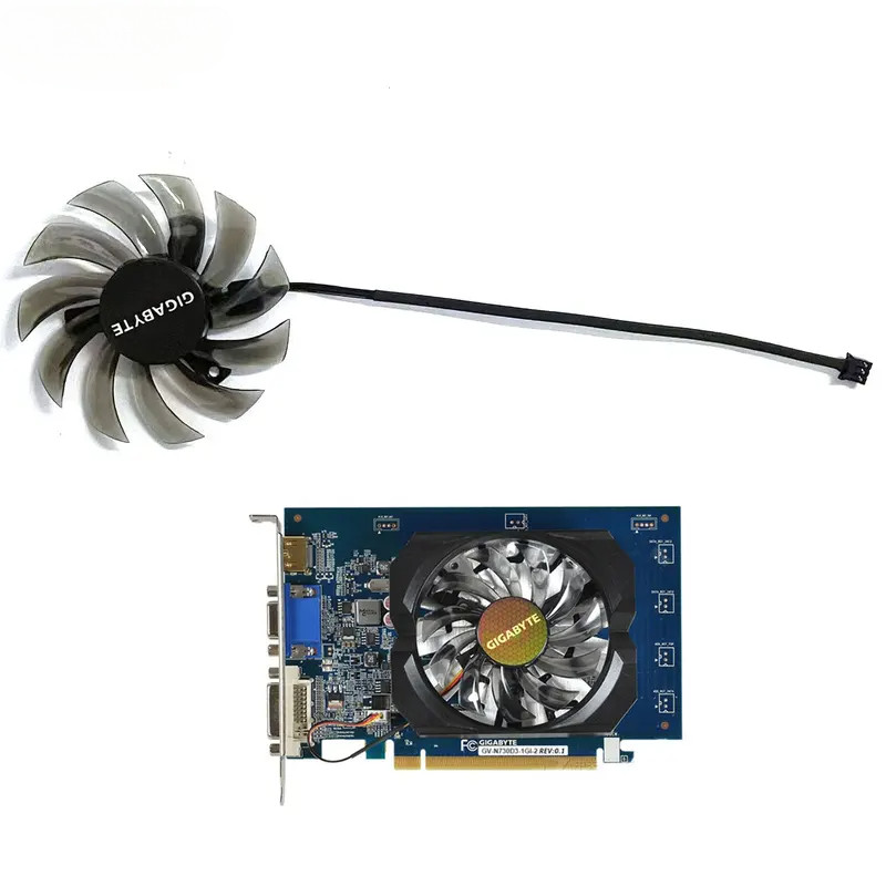 75MM PLD08010S12H T128010Quạt làm mát card đồ họa SU 3Pin GTX750Ti GTX630 GTX570 Gigabyte GeForce GT