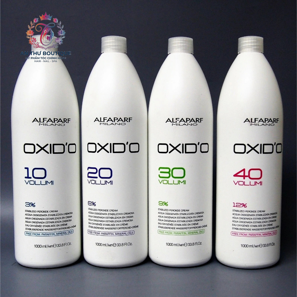 Kem oxy trợ nhuộm thuần chay Alfaparf Milano - Oxid'o Stabilized Peroxide Cream 1000ml .AT