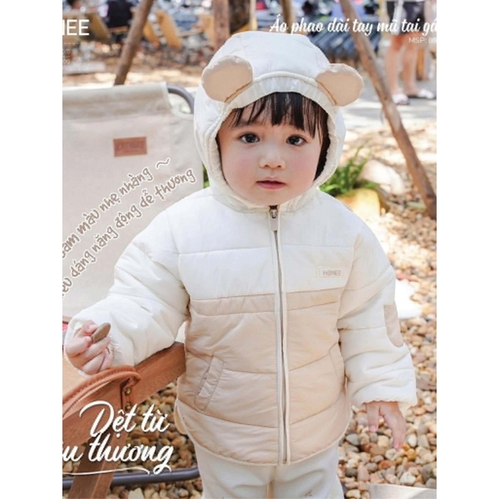 [HONEE/ Chính Hãng] Áo khoác phao, gile phao Honee cho bé trai, bé gái size 12m-4y