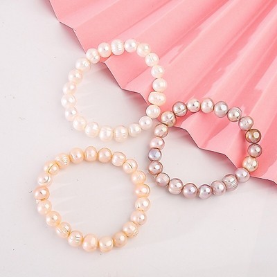 Vòng Tay Ngọc Trai Hạt Sang Trọng Size 8-9ly Lắc Tay Hạt Trai Nước Ngọt - Ngọc Trai Trường Thịnh
