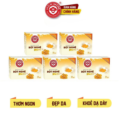 Combo 5 Bột nghệ uống liền Honimore Natural & Healthy 288g (18 gói) - Thơm ngon, dễ uống, tiết kiệm