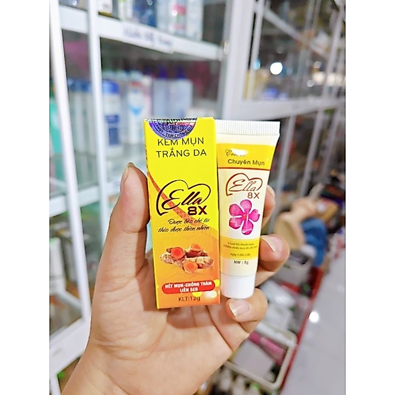 Kem Mụn, Thâm Trắng Da Ella 8X - Hết Mụn, Chống Thâm, Liền Sẹo