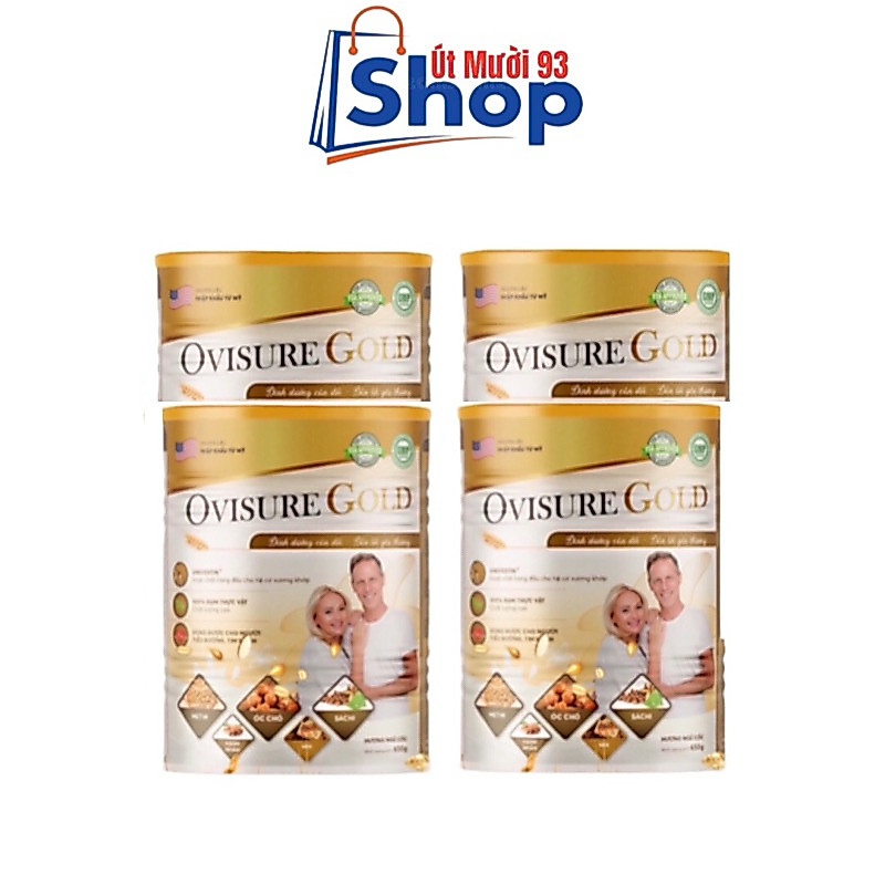 [Mua 3 tặng 1 lon] Sữa hạt xương khớp Ovisure Gold lon 650g chính hãng, giúp xương chắc khoẻ, dẻo da