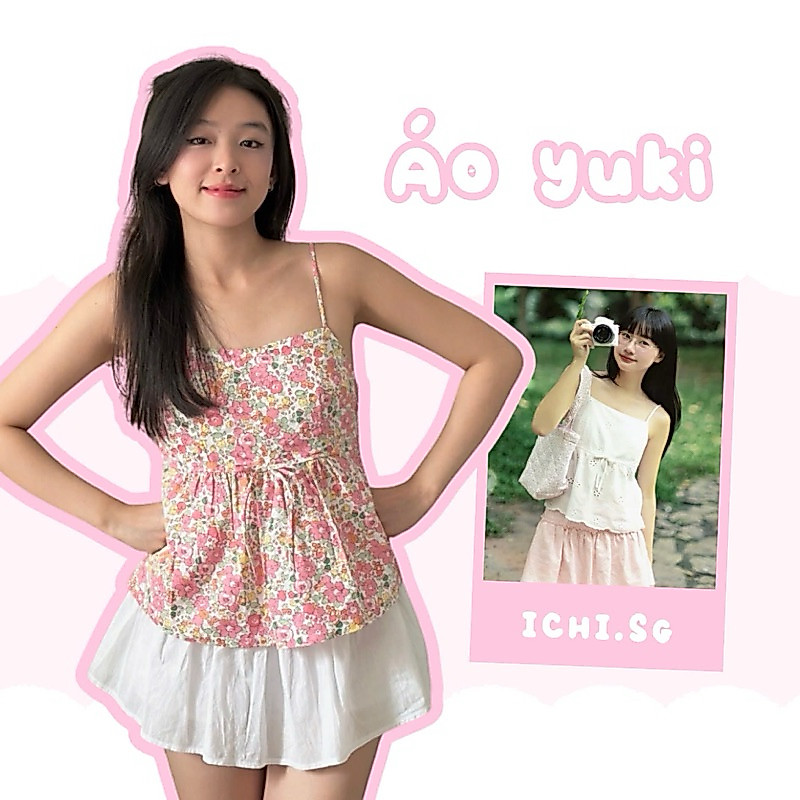 Yuki top - áo dây babydoll - ICHI.SG