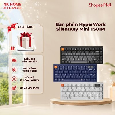Bàn phím không dây HyperWork SilentKey / SilentKey Mini TS01M - Bảo Hành Chính Hãng 12 Tháng