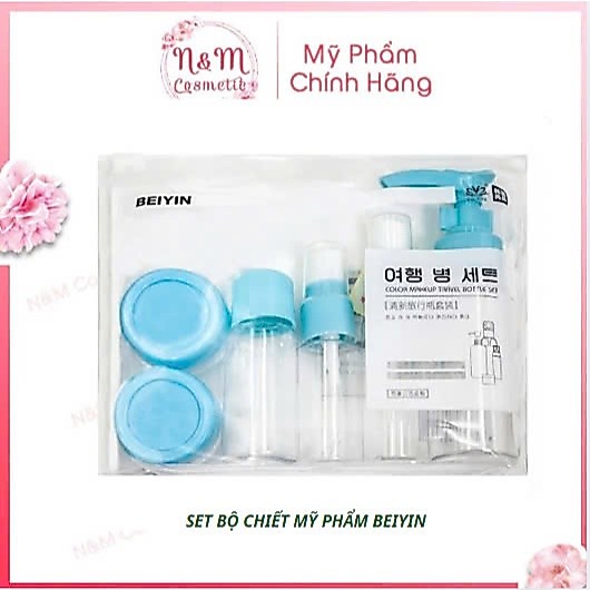Bộ Chiết Mỹ Phẩm Du Lịch Beiyin 7 Món Tiện Lợi