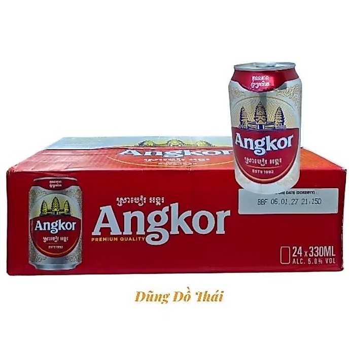 Thùng 24 lon Bia Angkor 330ml