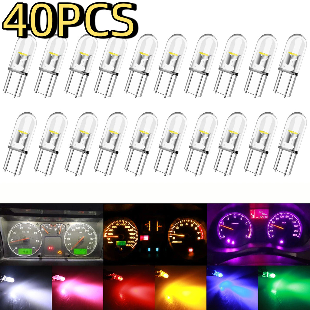 10 / 20 / 40 Chiếc T5 Led W3W Đèn Nội Thất Ô Tô Bảng Điều Khiển Đèn LED Ô Tô Phụ Kiện Ô Tô moto