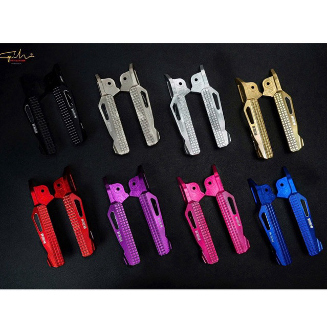 Gác chân nhôm CNC GH-Racing cho xe Lambretta x125 / x300