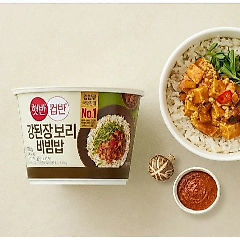[K-FOOD] Bột đậu nành CJ Hetbahn Cupbahn Lúa mạch Bibimbap 280g