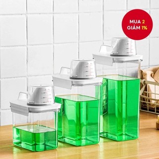  Hộp Đựng Bột Giặt Lớn 1PC - Bình Chứa Có Thể Đổ Lại Cho Bột Giặt Nước Giặt và Nước Xả Vải - TINTO 
