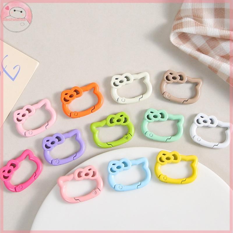 BWHTE Hello Kitty Mèo Hợp Kim Móc Khóa Dễ Thương Treo Khóa DIY Móc Khóa Phụ Kiện Hoạt Hình KT Mèo Bé