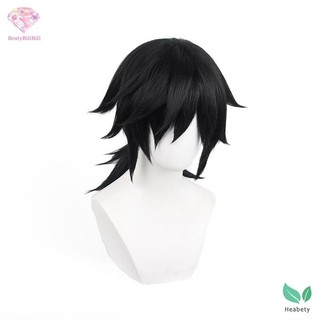 Heabety Tóc Giả cosplay Anime Demon Slayer Tomioka Giyuu - 60cm màu đen chịu nhiệt