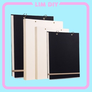 Sổ phác thảo khoen tròn, có dây bảo vệ. Vẽ bút chì, than chì,.. LIM DIY
