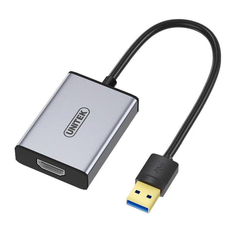 Unitek Cáp chuyển USB sang HDMI Unitek LV428A gắn từ máy tính sang màn hình cổng HDMI .
