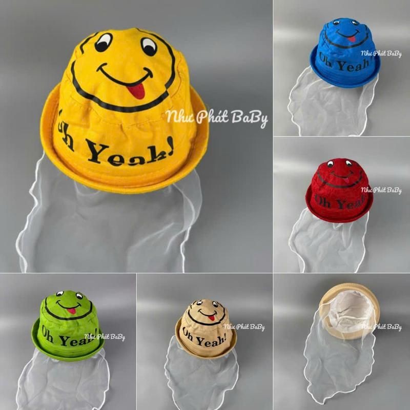 [ Bé 6 THÁNG - 18 THÁNG ] Mũ kèm khăn vôn OH YEAH che nắng vải cotton cho trẻ em
