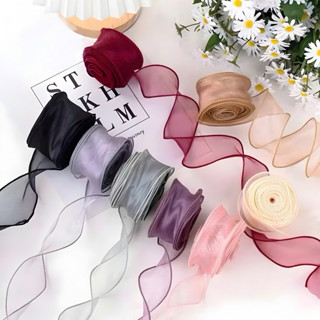 🎀10 cuộn Ruy Băng Voan Trang Trí – Làm Nơ Gói Quà, Trang Trí Tiệc, Thủ Công 🎀