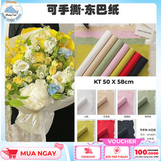 Xấp 5 Tờ Giấy Xé Tay Vân Đá - Giấy Kraft Nhăn Sần Nổi Style Hàn Quốc size (50x58cm) - Hàng Quảng Châu Loại 1