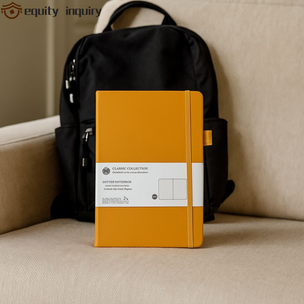 YÊU CẦU A5 Notebook, Back Pocket Tie-strap Journal Notebook, Simple Bookmark Ribbon Premium Diary Pl