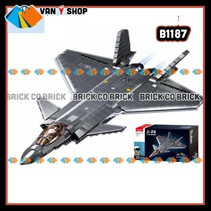 Máy Bay Mô hình Nhân vật  Máy Bay Quân sự Chiến Đấu Hạng Nặng Thế Chiến J-20 B1187