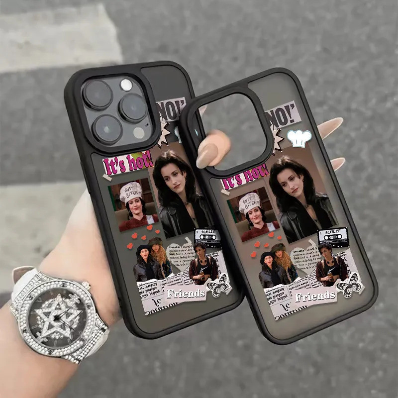 Ốp Điện Thoại Cứng Chống Rơi TPU Sáng Tạo Châu Âu Mỹ Cũ Bạn Bè Tương Thích iPhone 13PROMAX 17 16 15 