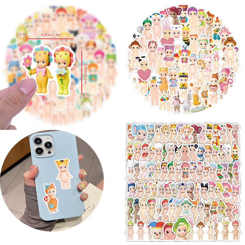 100 Cái / bộ Sonny Angle Mini Miếng Dán DIY Thời Trang Chống Thấm Nước Doodle Đề Can Dán