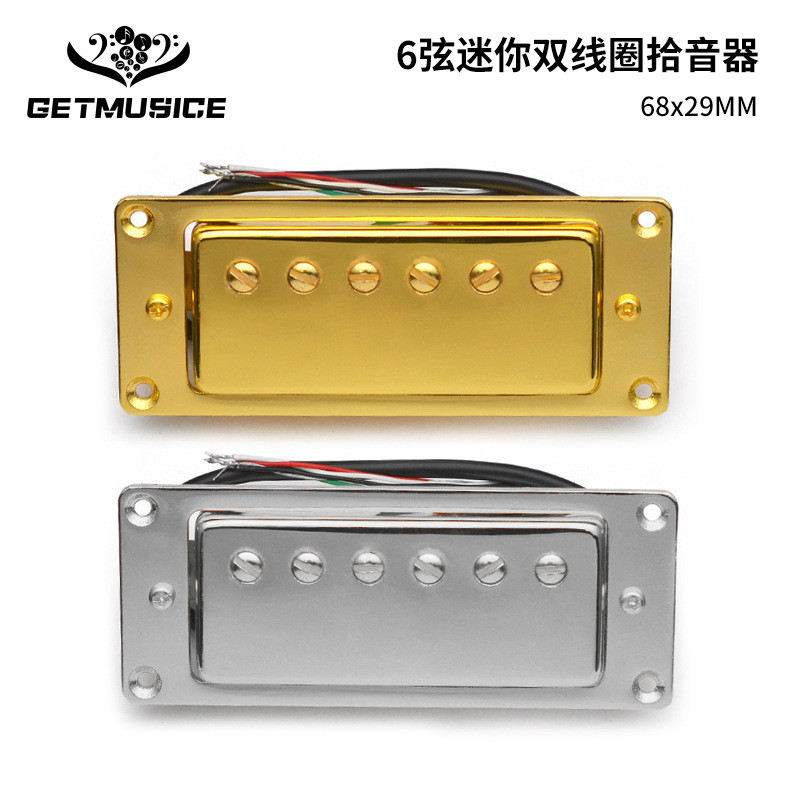 LP Đàn Guitar Điện Pickup Mini Đàn Guitar Điện Pickup Cuộn Dây Kép Khung Vàng Pickup