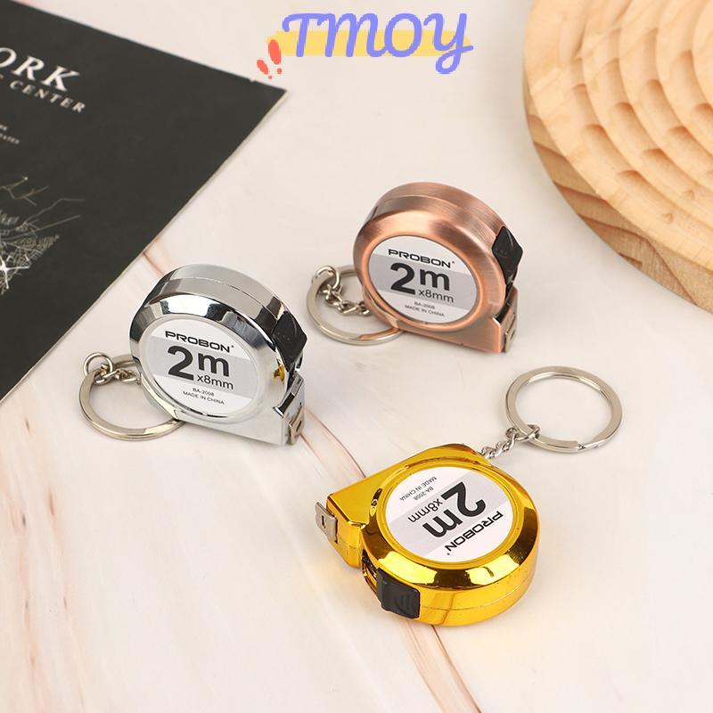 TMOY Mini Nhỏ Di Động Thước Băng Di Động Móc Chìa Khóa Di Động 2 M Thước Băng Thép Gia Đình Đo TMOY