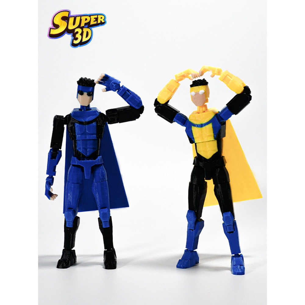 dummy 13 action figure In 3D Đa Năng Nhân Vật Hành Động Đồ Chơi Invincible Kid 2.0 Xanh Đen Màu Phù 