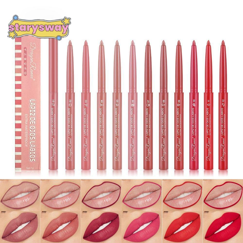 STARYSWAY Lip Liner, Velvet Natural Outline Lip Contour Line Lipliner Pencil, Matte Waterproof Velve