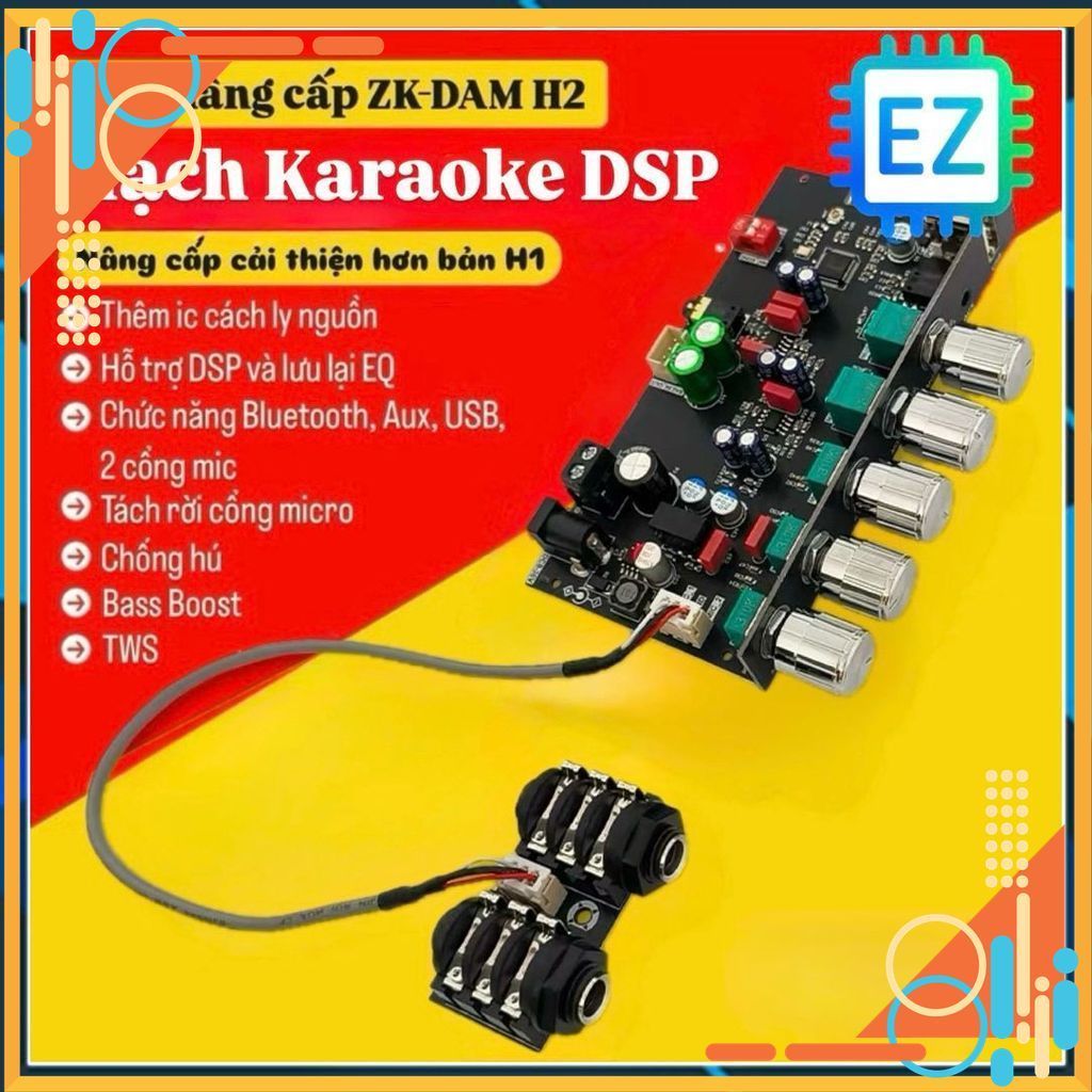 ZK-DAM H2 Mạch trộn Karaoke Bluetooth DSP phiên bản nâng cấp