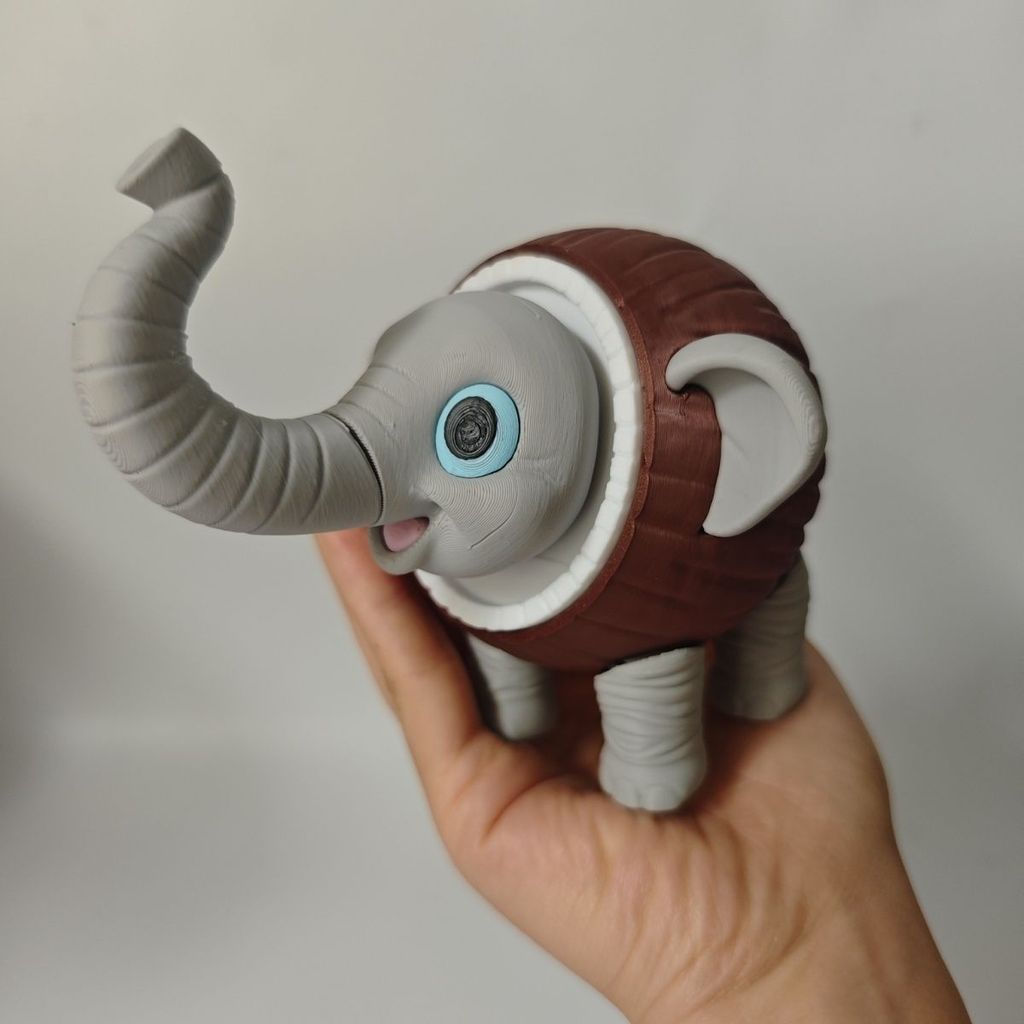 TQ~Abroad3D Printed new popular product The Classic of Mountains and Seas coconut elephant figure wi