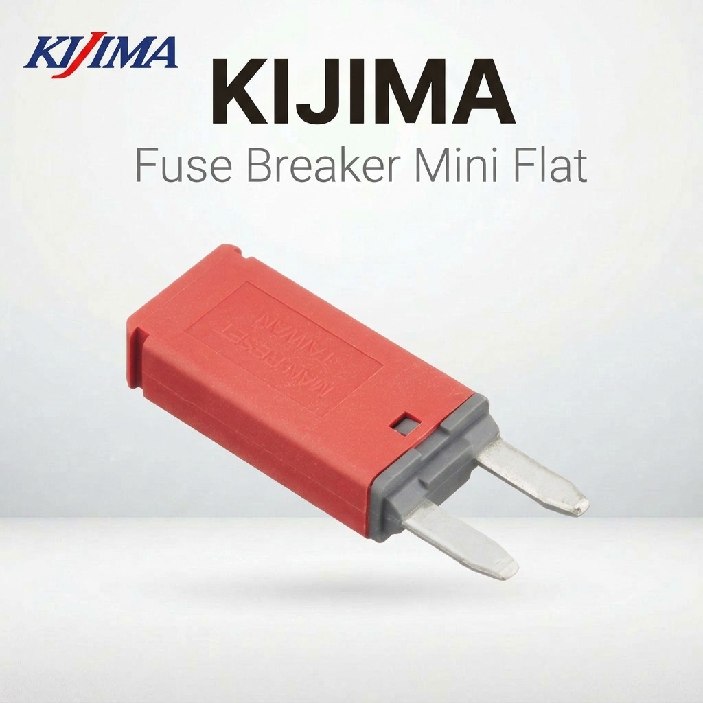 Kijima Motorcycle Parts Fuse Breaker Mini Flat Type Low Profile Compatible 10A Universal, 1 Piece 30
