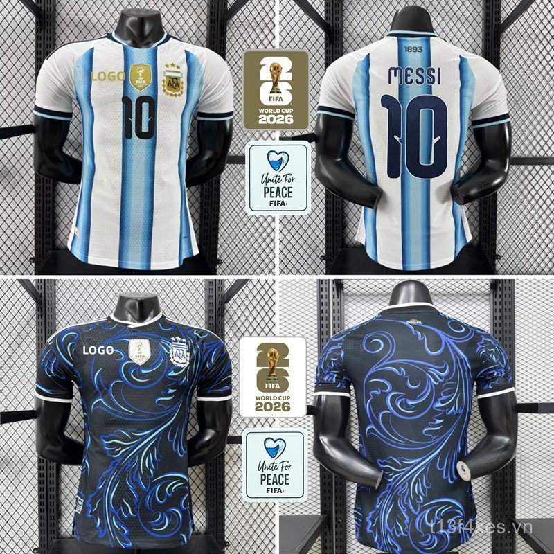 Vấn đề cầu thủ Argentina 2026 Áo thun bóng đá nam tay ngắn sân khách Argentina