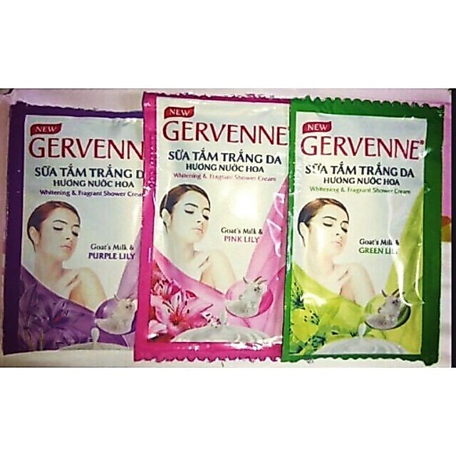 Combo 10 dây Sữa tắm Gervenne ( 3 mùi hương lựa chọn )