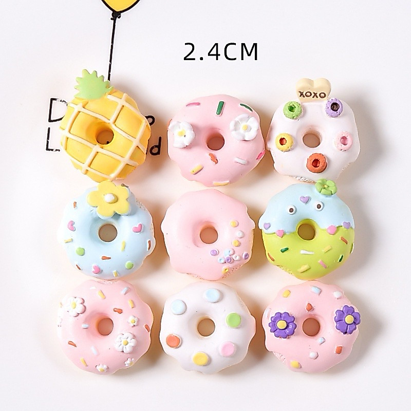 STICKER/ CHARM BÁNH DONUT TRANG TRÍ DÉP SỤC, DÉP