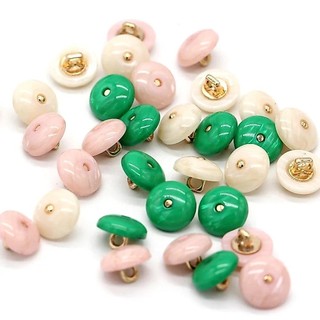 20 Cái / bộ 11 Mm Tròn Nhiều Màu Sắc Ngọc Trai Nút Quần Áo Nữ Áo Sơ Mi Đầm Hanfu Nhỏ Handmade Trang Trí